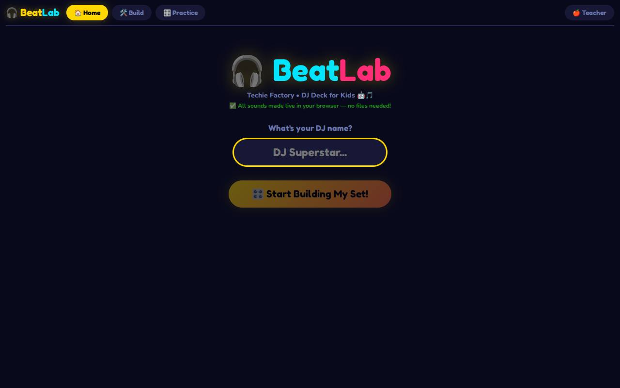 Screenshot of TF Beat Lab