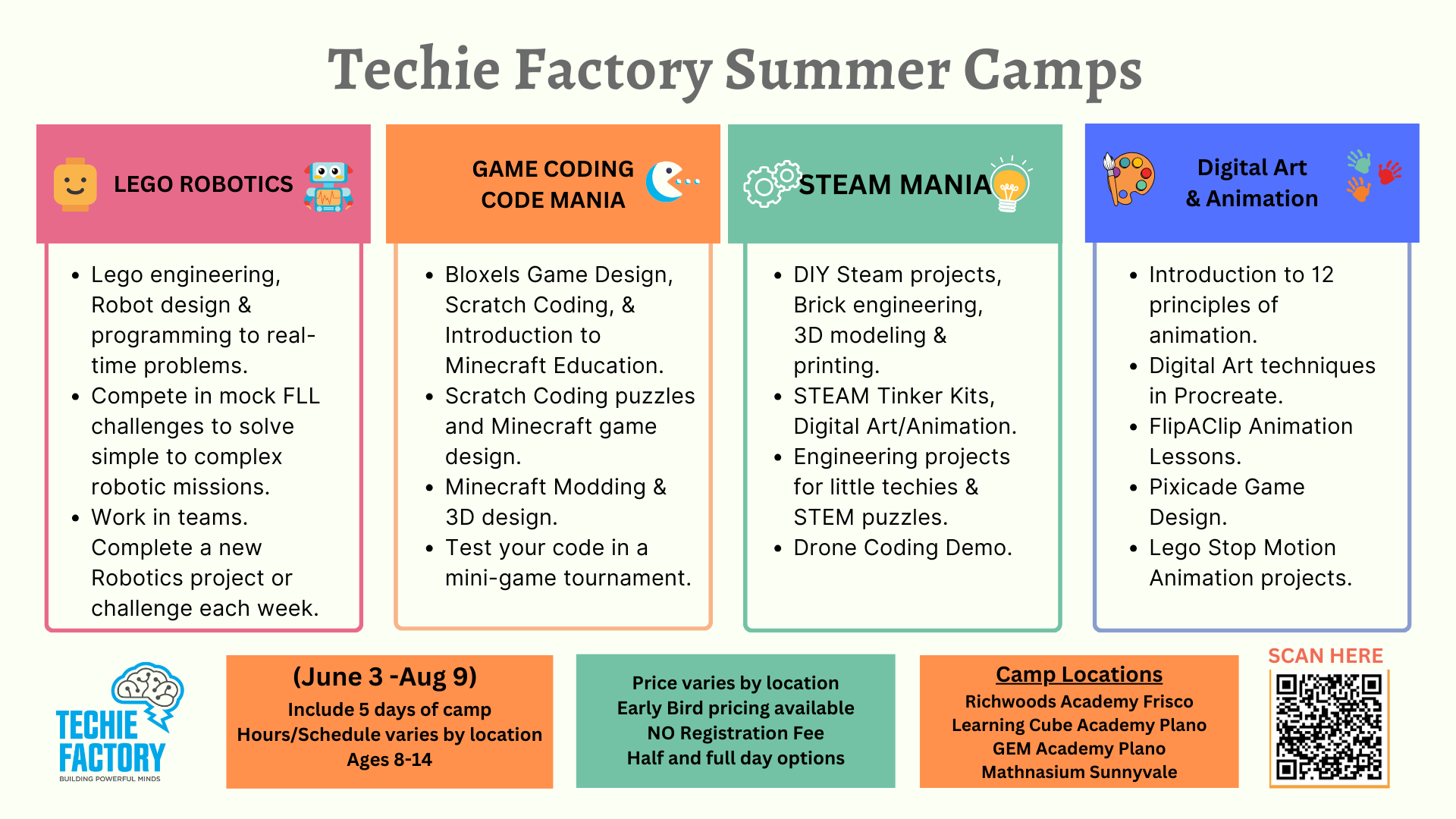 Techie Factory Camps Summer Camps